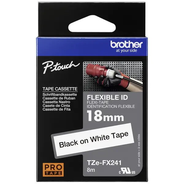 Brother TZEFX241 TZe-FX241 Flexible Tape Ribbon Color: White Carat Color