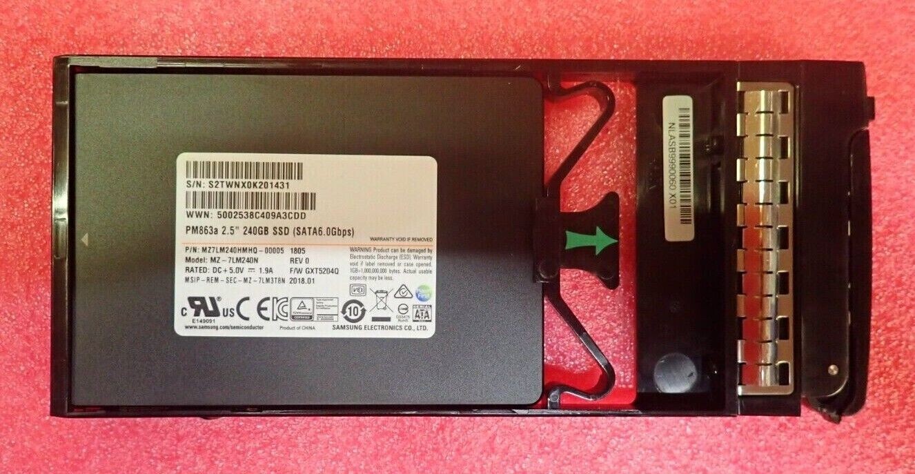 HPE Nimble Storage 240GB SATA 6G 2.5" SSD + Caddy Q8F77B For AF/HF Series Array