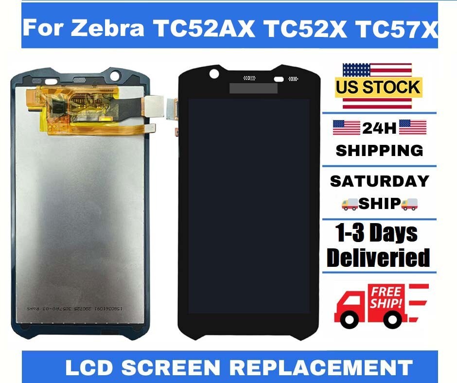 Digitizer LCD Touch Screen Display for Zebra TC52AX TC52X TC57X Mobile Scanner