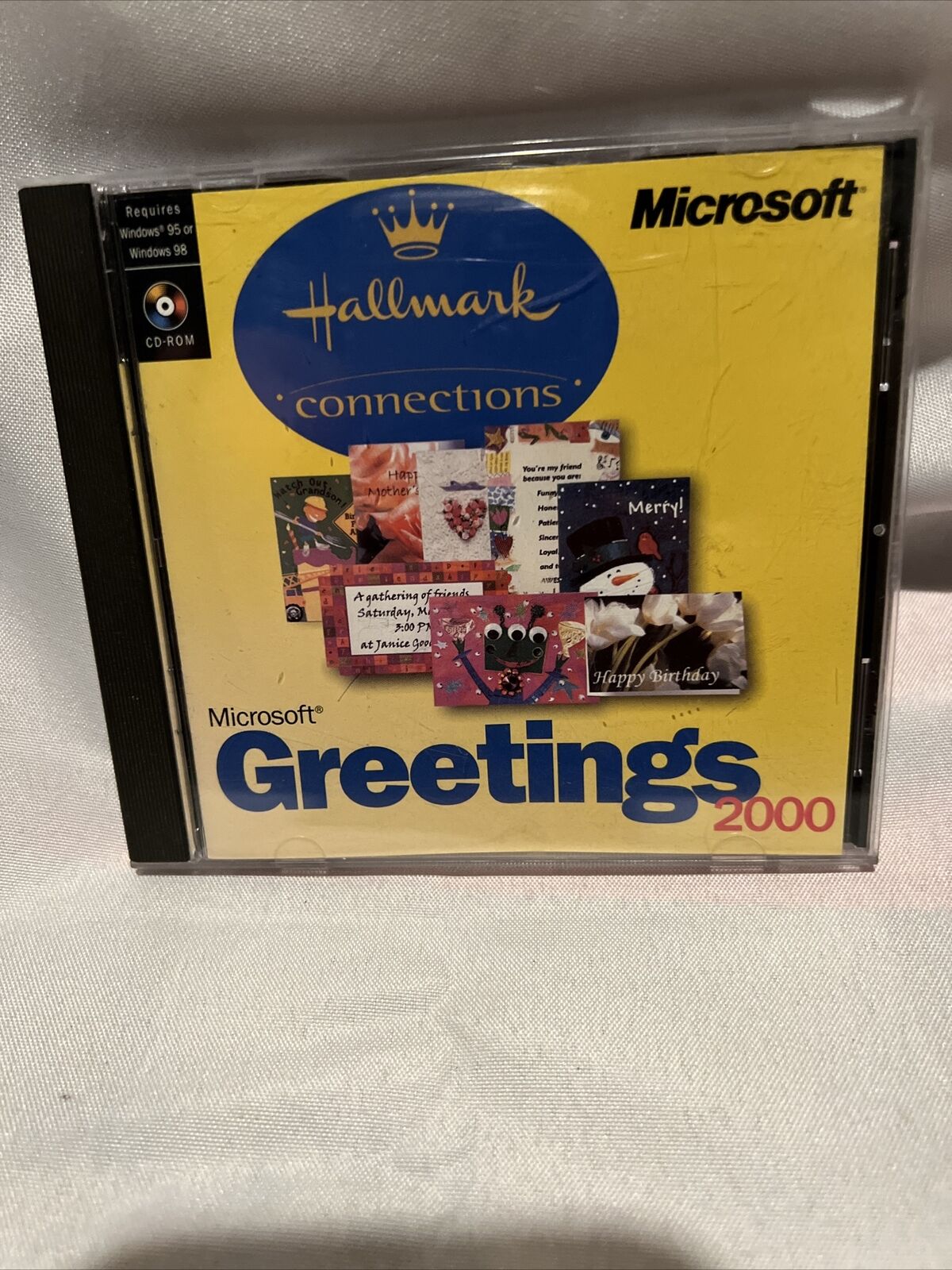 Microsoft Greetings 2000 Hallmark Connections CD ROM Old Software DIY Cards