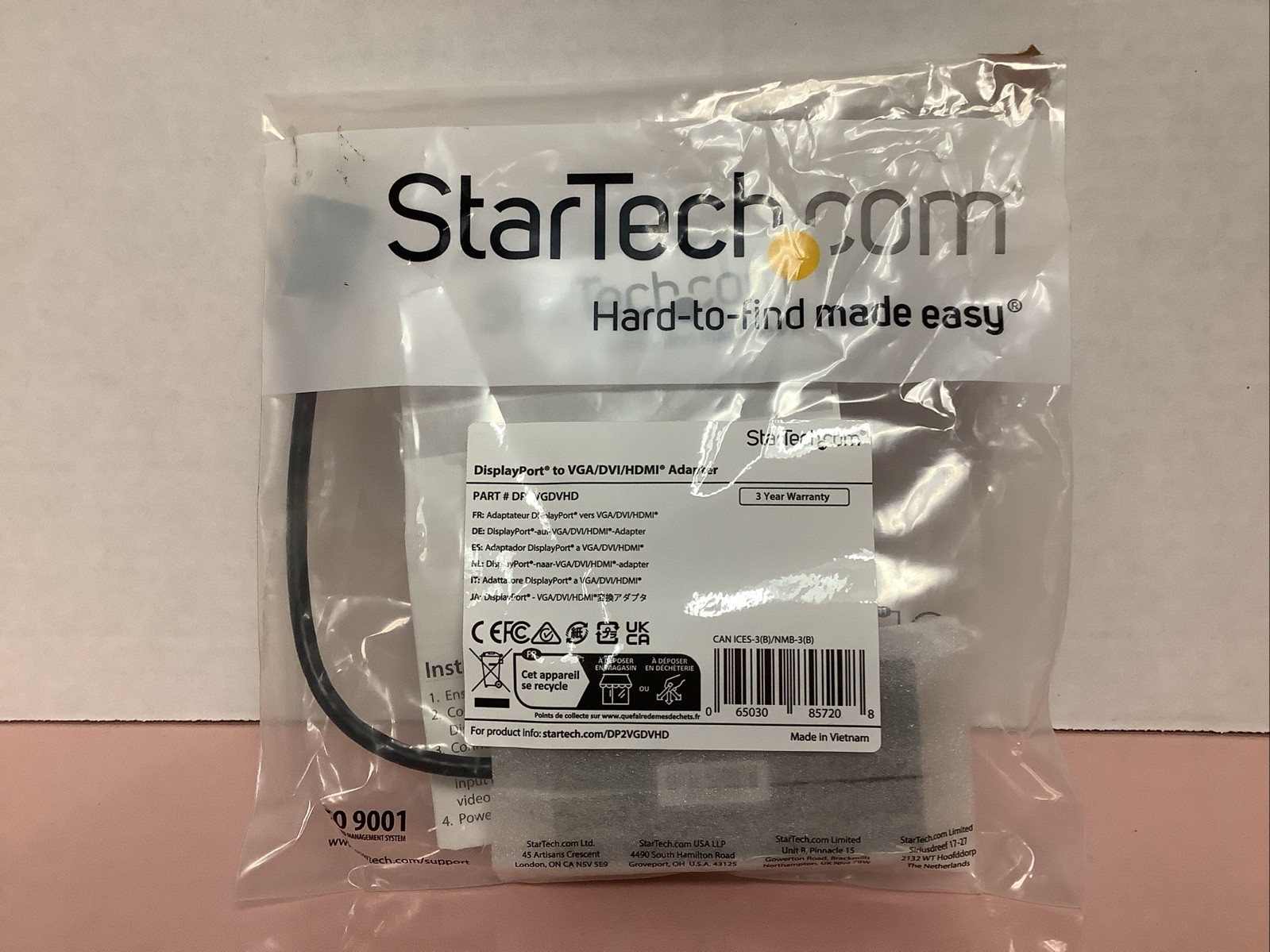 StarTech A/V adapter DisplayPort to VGA / DVI / HDMI