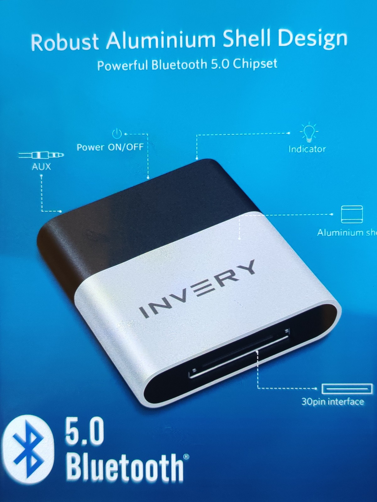 Invery DockLinQ Pro Bluetooth 5.0 Adapter Receiver for Bose Sounddock/ 30pin