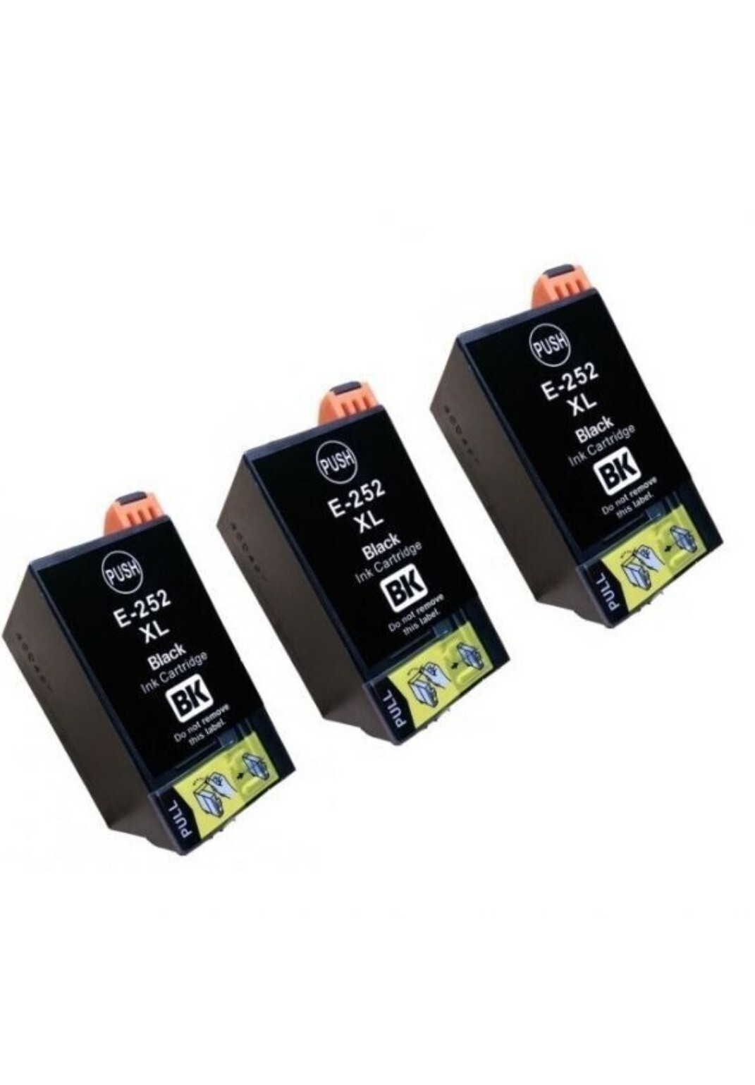 3 Pack: Epson 252XL (T252XL120) Black High Yield Compatible Ink Cartridges