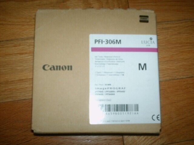 GENUINE CANON PFI-306M MAGENTA INK IMAGEPROGRAF IPF8300/8400/9400 FACTORY SEALED