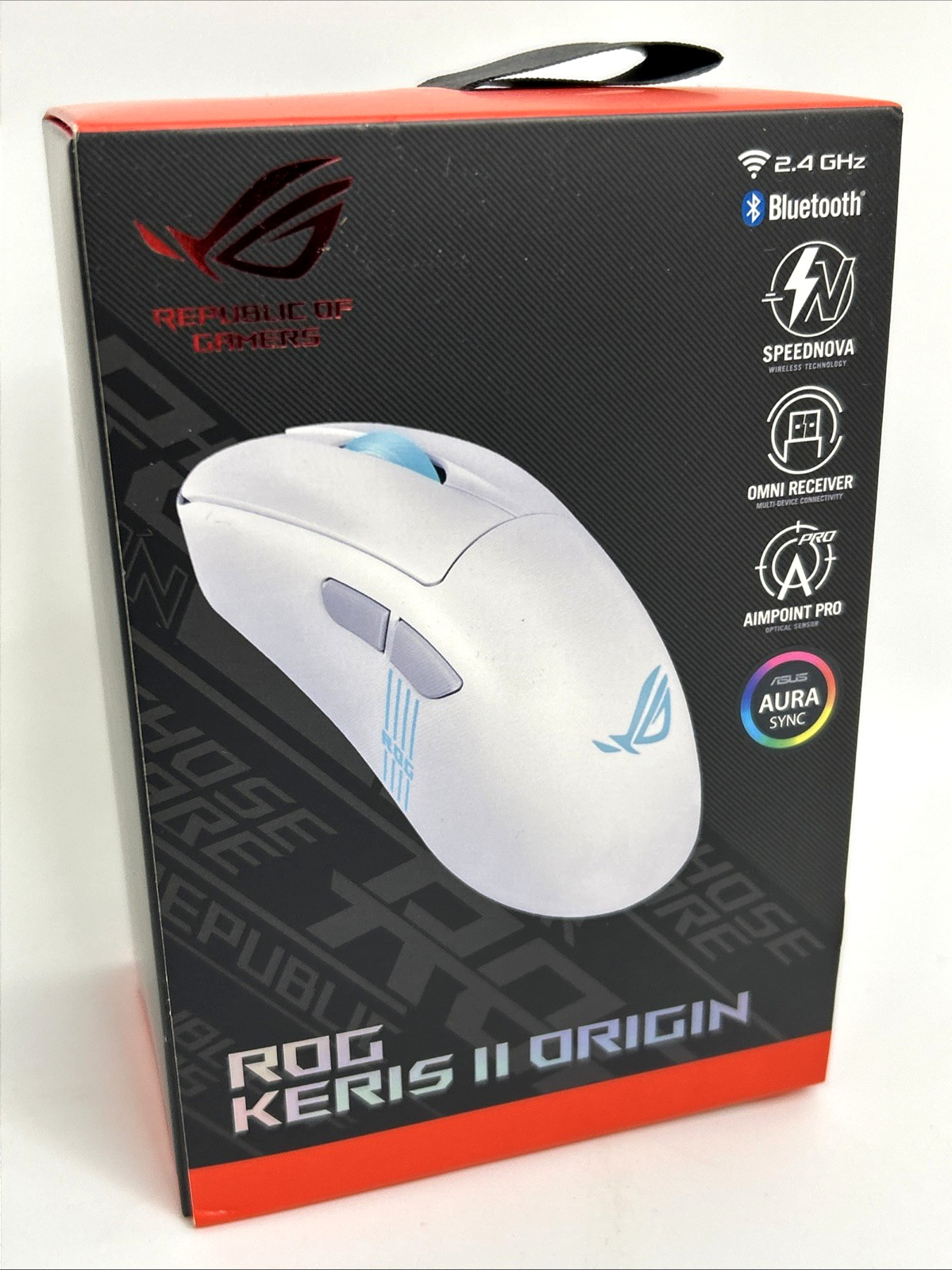 ASUS ROG Keris II Origin Wireless Gaming Mouse – White, Right-Handed *NEW*