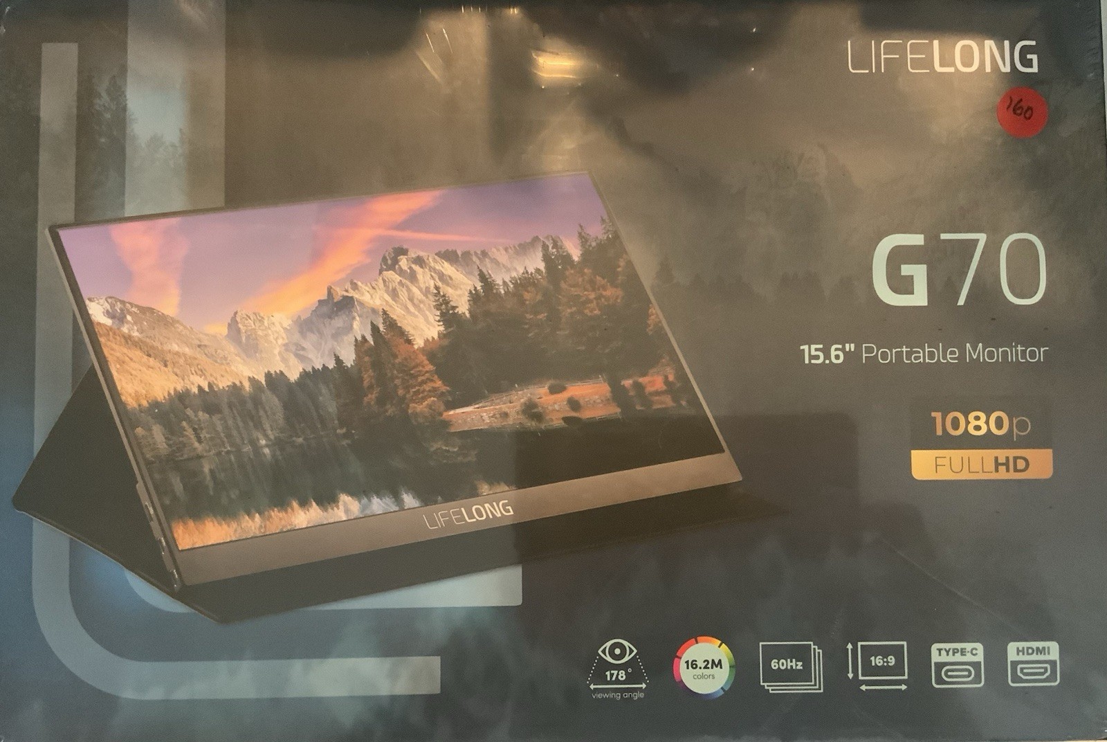 Lifelong Portable Monitor 15.6" 1080P Model G70 NEW SEALED
