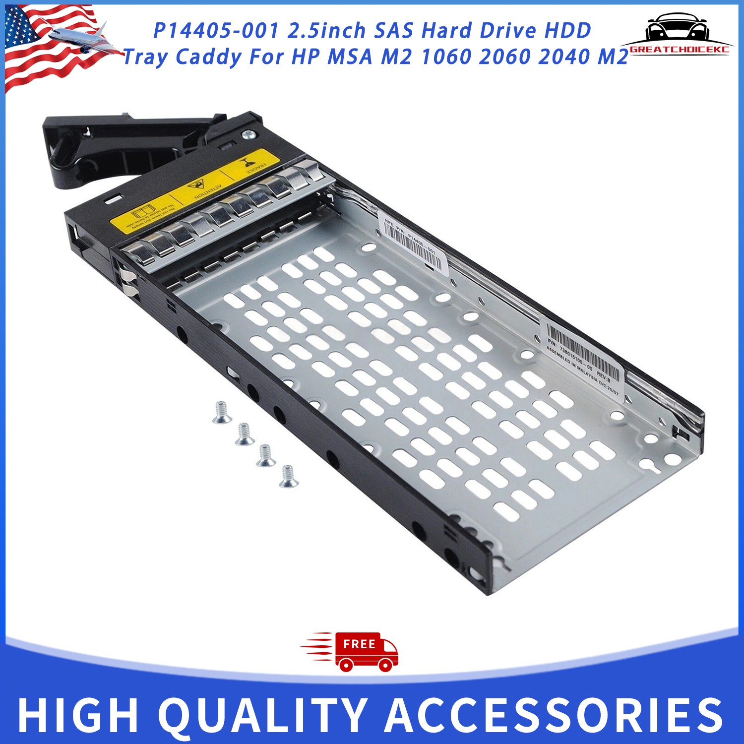2.5in SFF HDD SSD Caddy Carrier P14405-001 for HPE MSA 1060 2040 2060 Drive Tray