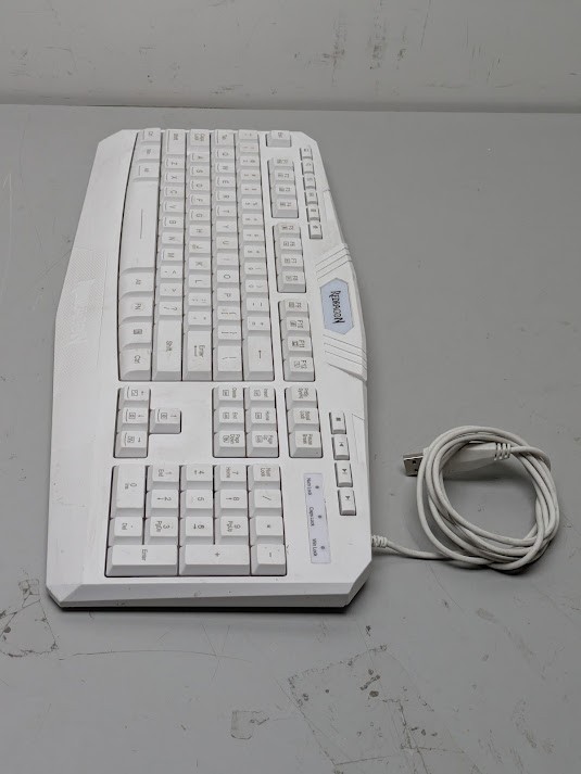 Redragon S101W Wired RGB Backlit Gaming Keyboard White with 6 Color LED Modes