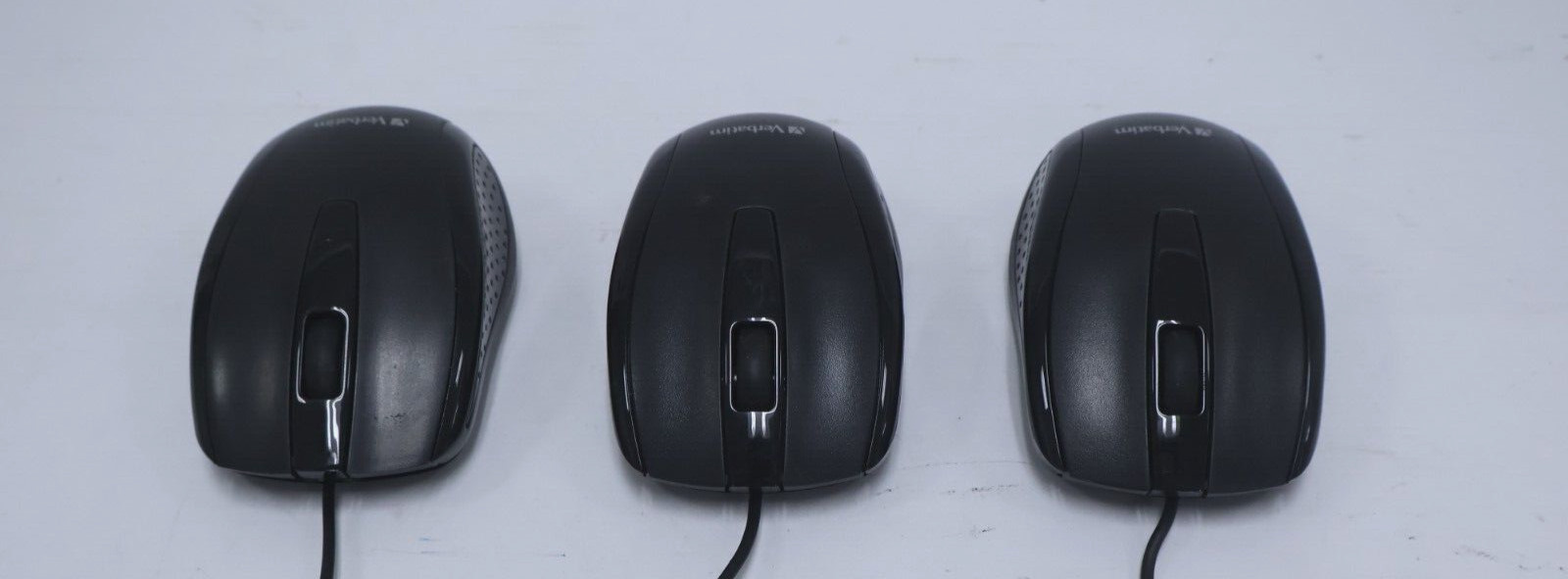 Lot of 3 Verbatim 98106 USB 2.0 Optical Corded Mouse