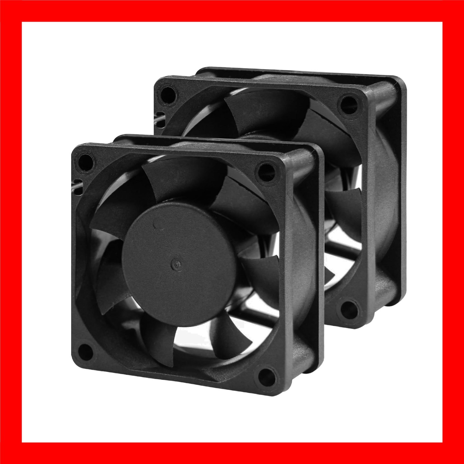 Versatile 60mm 12V DC Cooling Fans - 5600RPM, Low Noise, 2-Pack for Various Uses