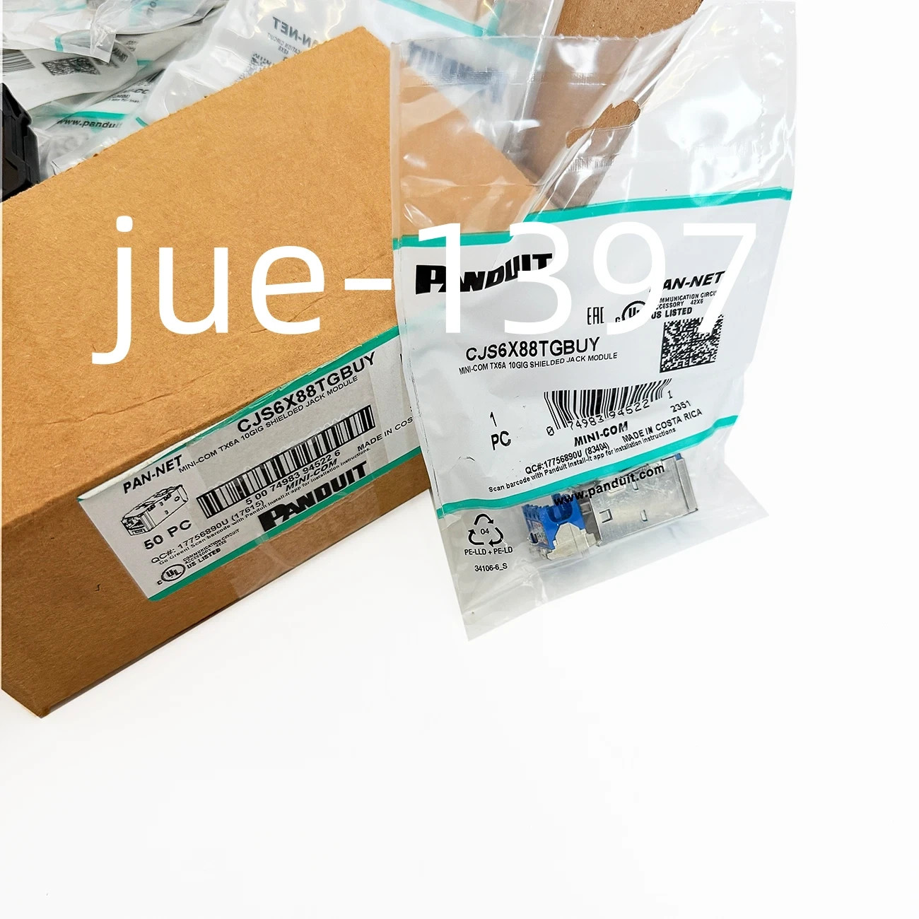Panduit CJS6X88TGBUY for Super Category 6 Shielded Network Module (Qty 50)