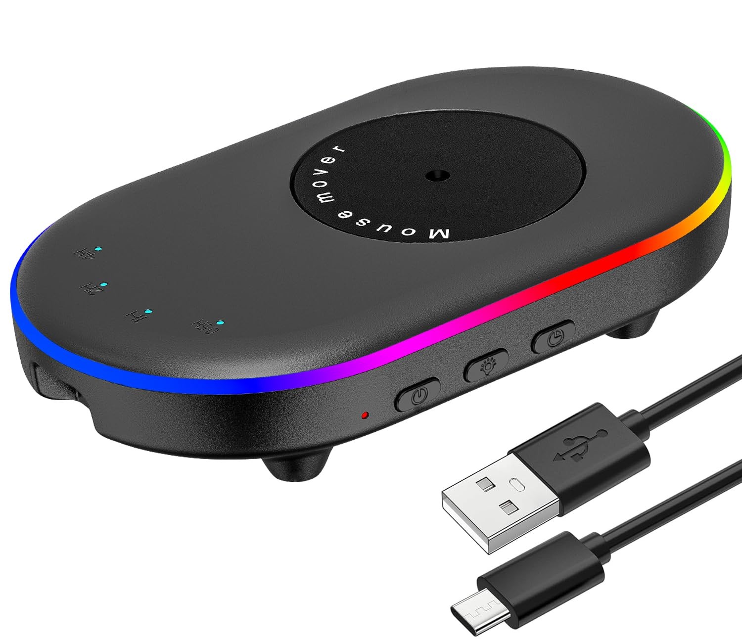 LED Mouse Jiggler Undetectable Mover Device Timer Shaker Keeps PC Active