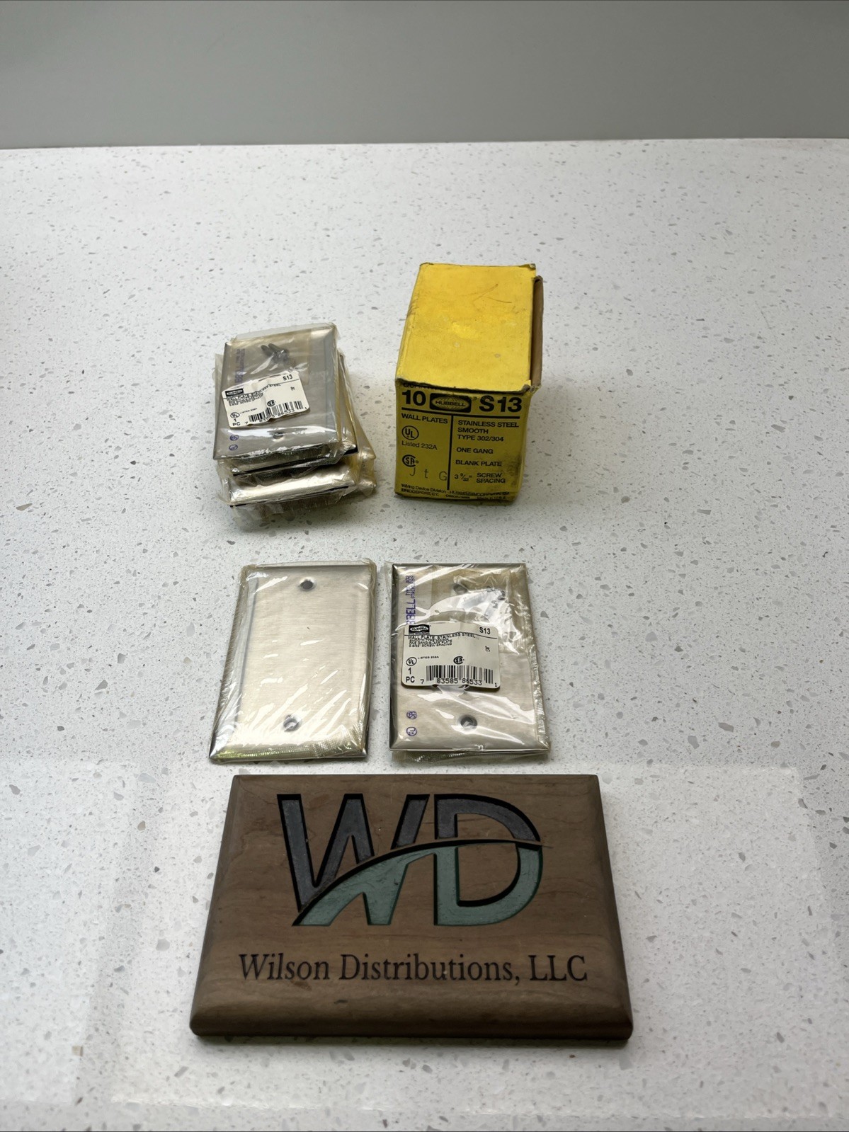 S13 Hubbell Stainless Steel Wall Plates Qty10 