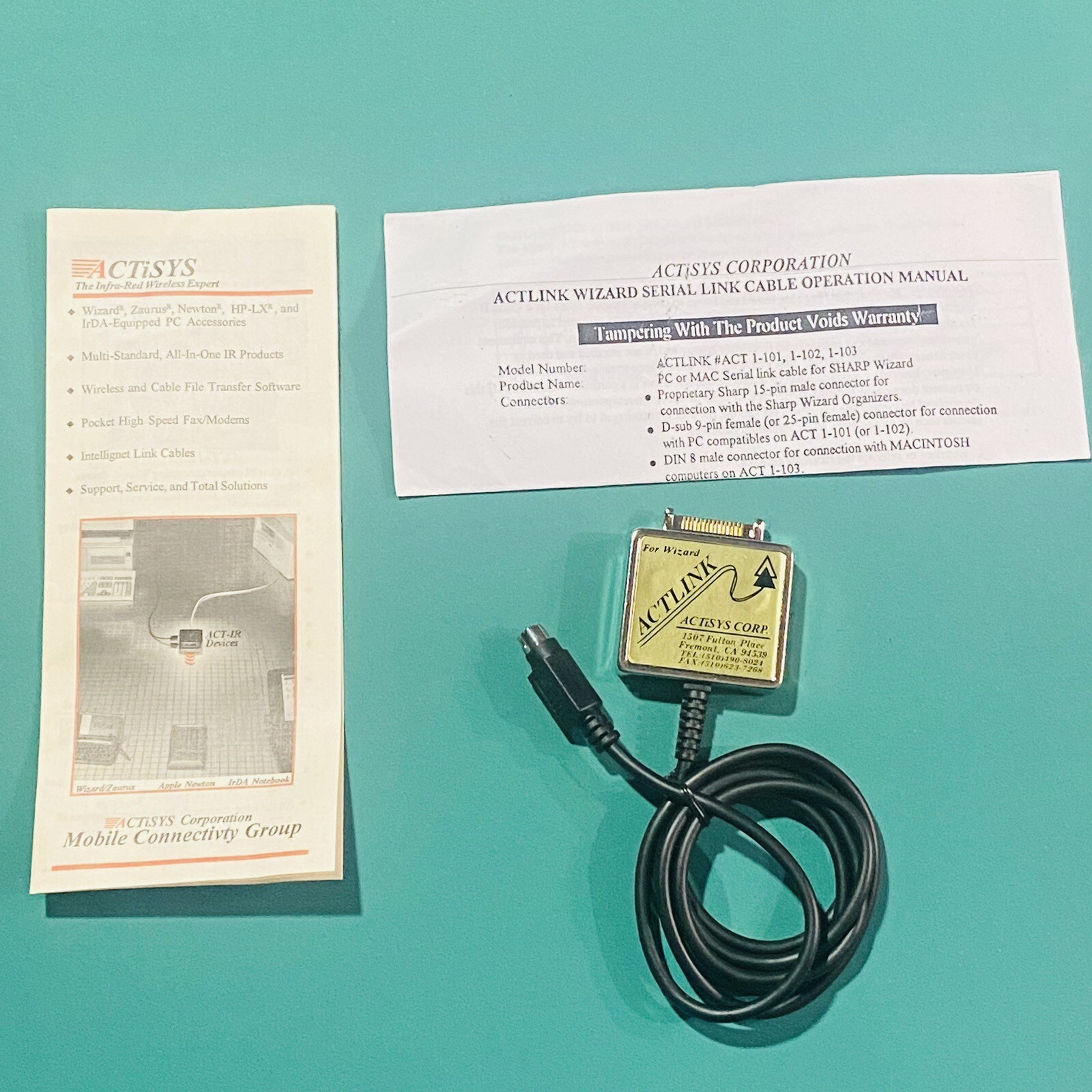 Vtg ACTiSYS Corp Actlink for Wizard ADB Serial Adapter Macintosh Apple NOS