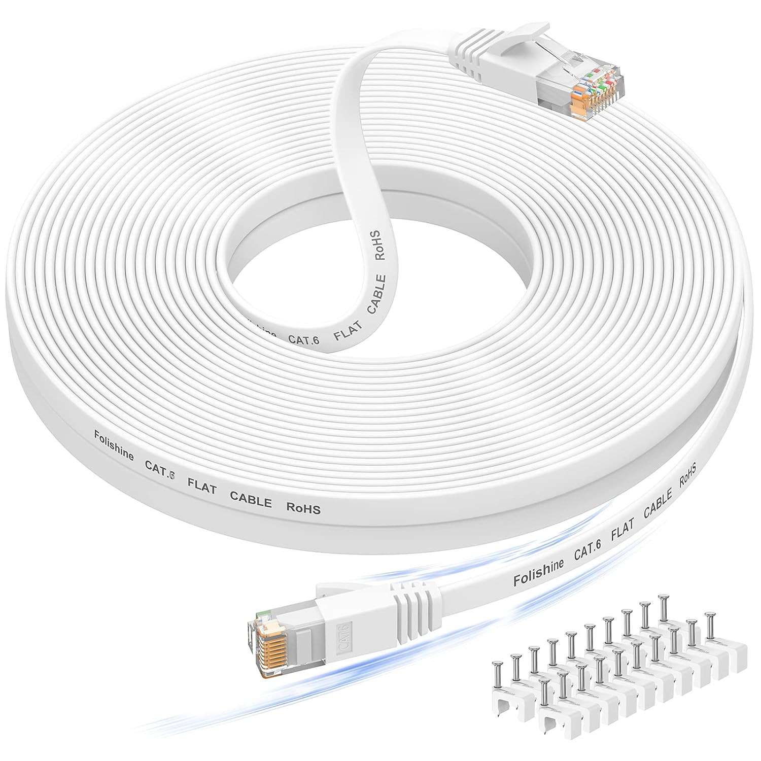 50 Ft Ethernet Cable, Cat 6E/Cat 6 High Speed Long Internet Network Cable