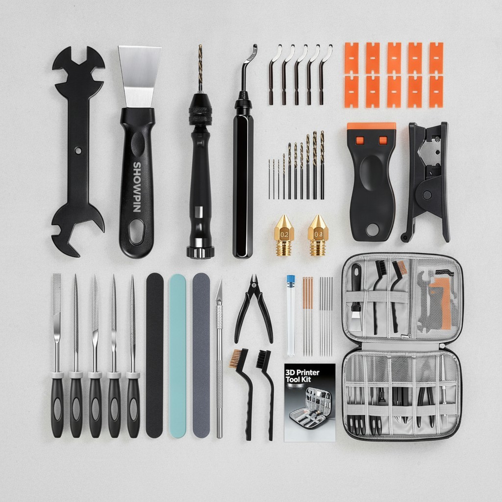 3D Printer Tools for Beginners: 64Pcs Print Removal & Finishing Kit