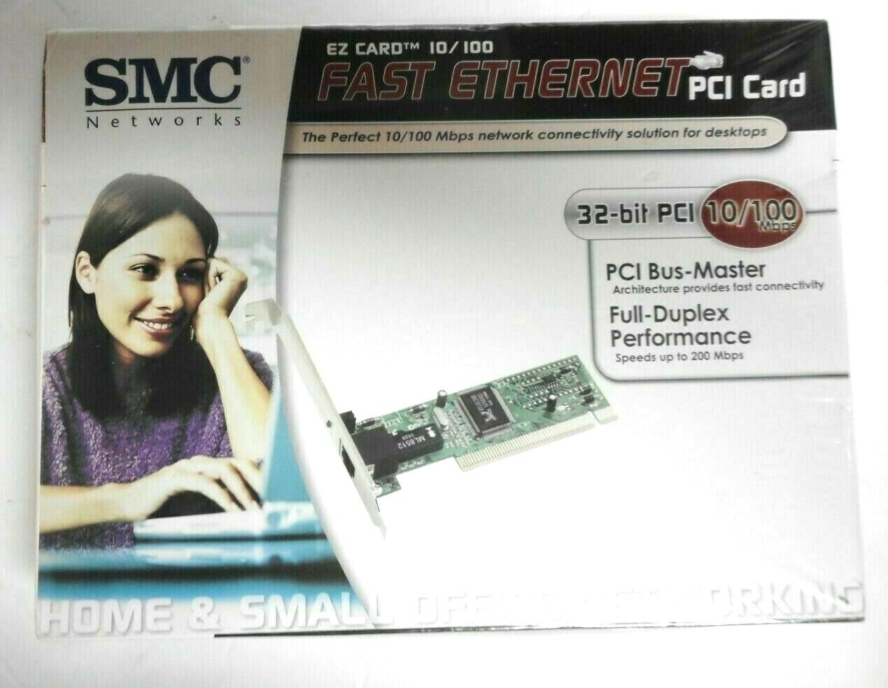 SMC NETWORKS FAST ETHERNET PCI CARD EZ 10/100 Mbps NEW Still in packaging