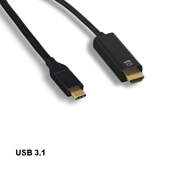 Kentek 10' USB 3.1 Type C to HDMI 4K 60HZ Cable HDTV monitor SmartPhone Laptop