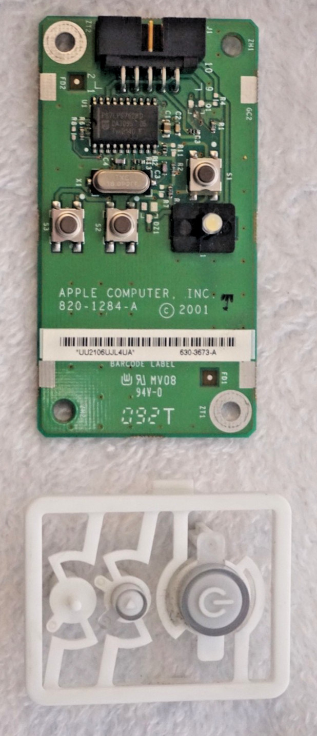 Apple PowerMac G4 Quicksilver Power Button Board 820-1284-A + M8493 Power Button