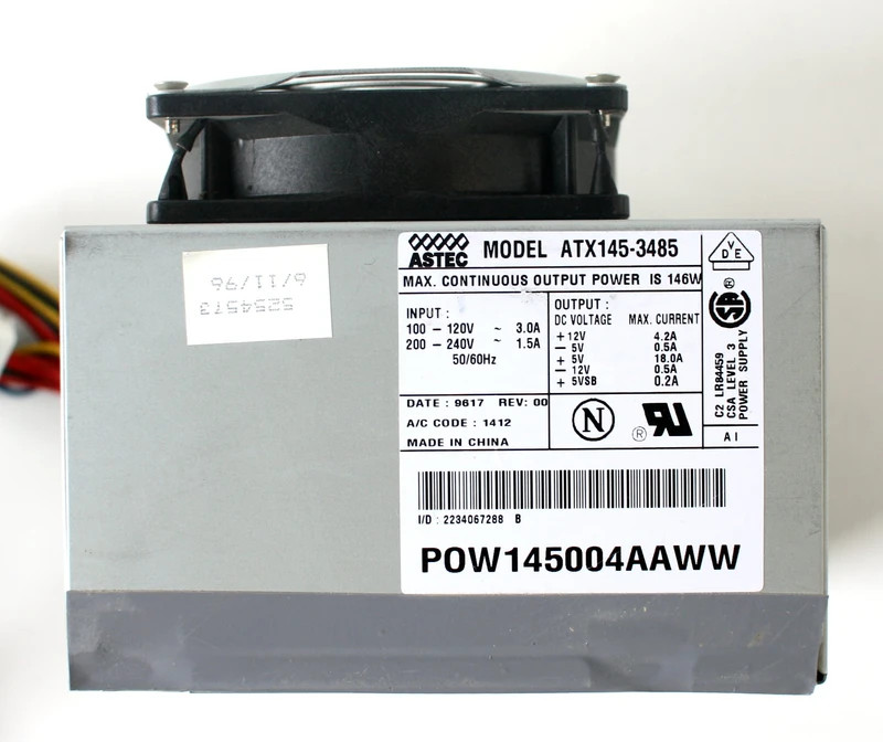 ATX145-3485, POW145004AAWW astec power supply