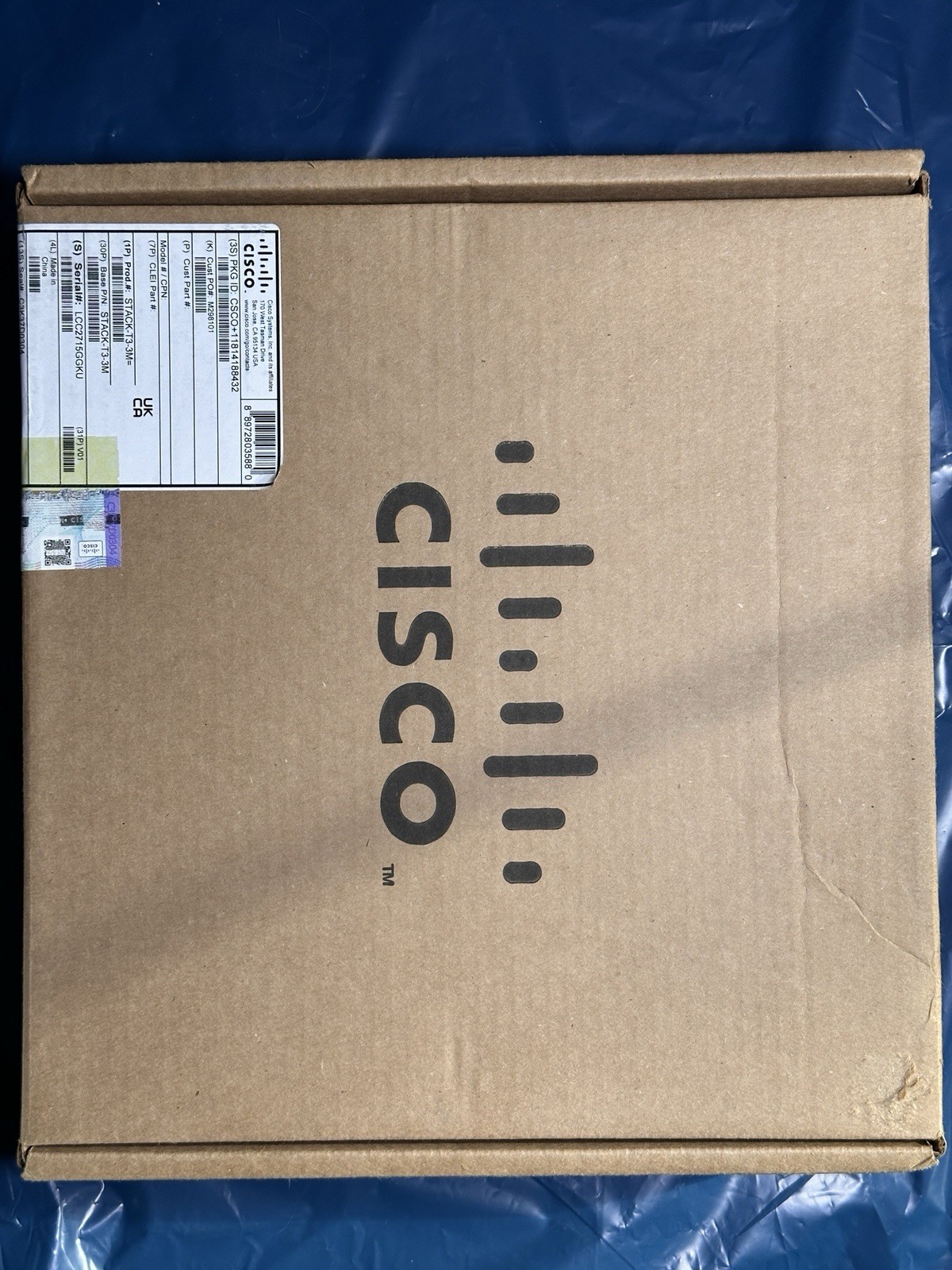 Cisco STACK-T3-3M Stacking Cable 10 ft For Catalyst 9300L New Sealed