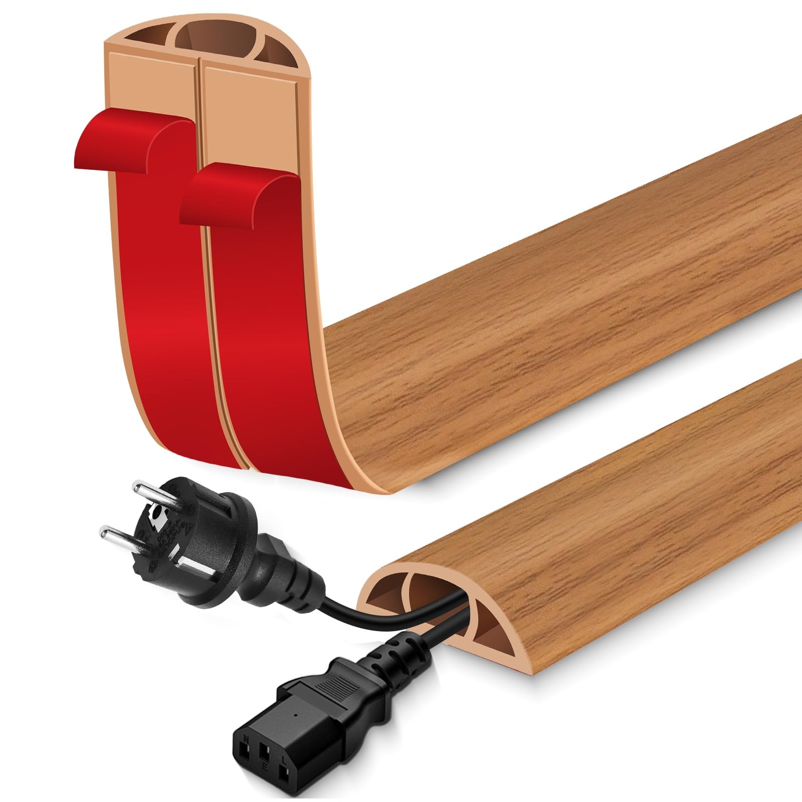 Floor Cord Cover for Wires on Floor Self Adhesive Cord Hider