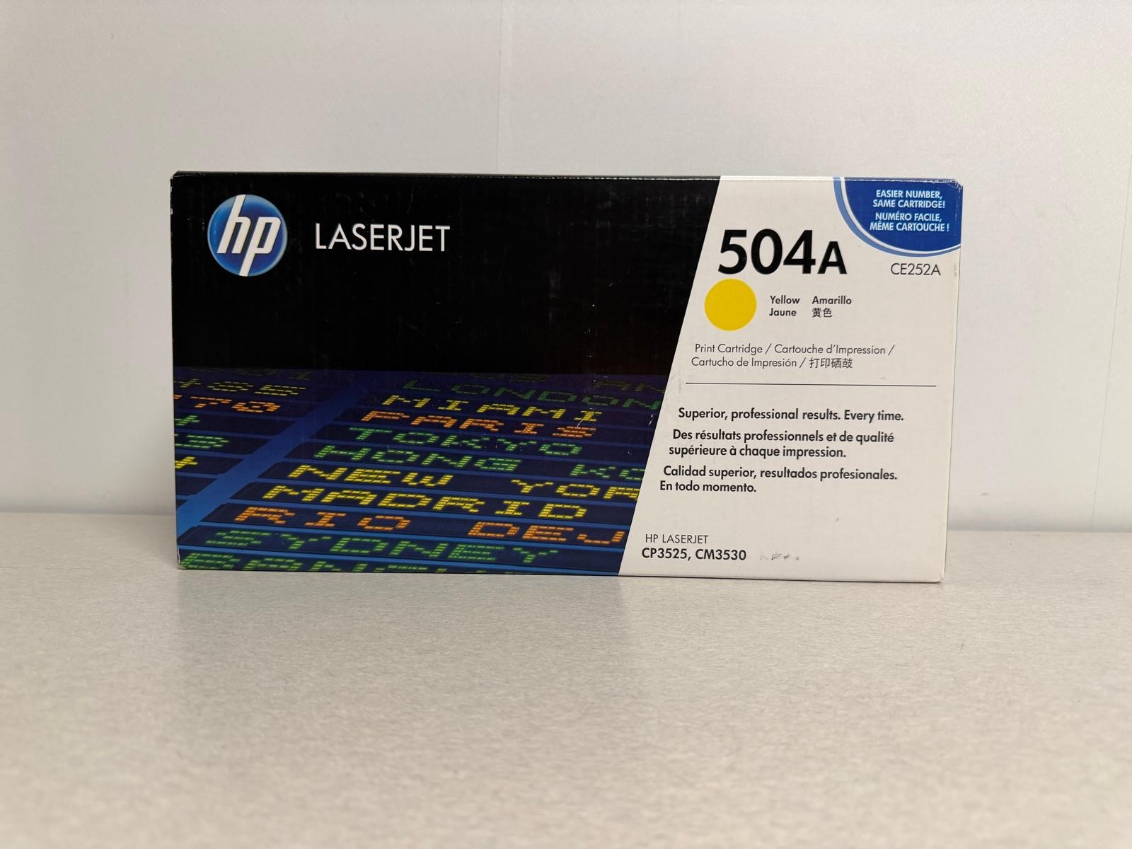 Genuine HP 504A CE252A Yellow LaserJet Toner Cartridge OEM New Factory Sealed