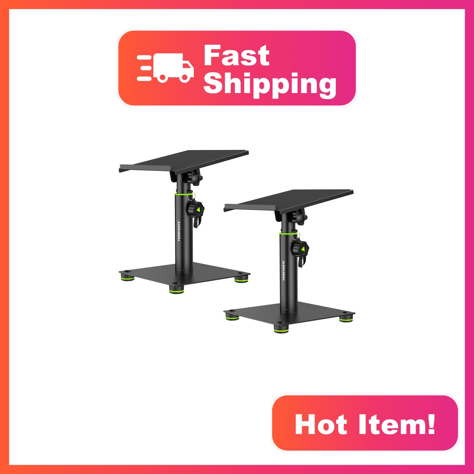 Vondynote Studio Monitor Stands Height Adjustable 11"-16"