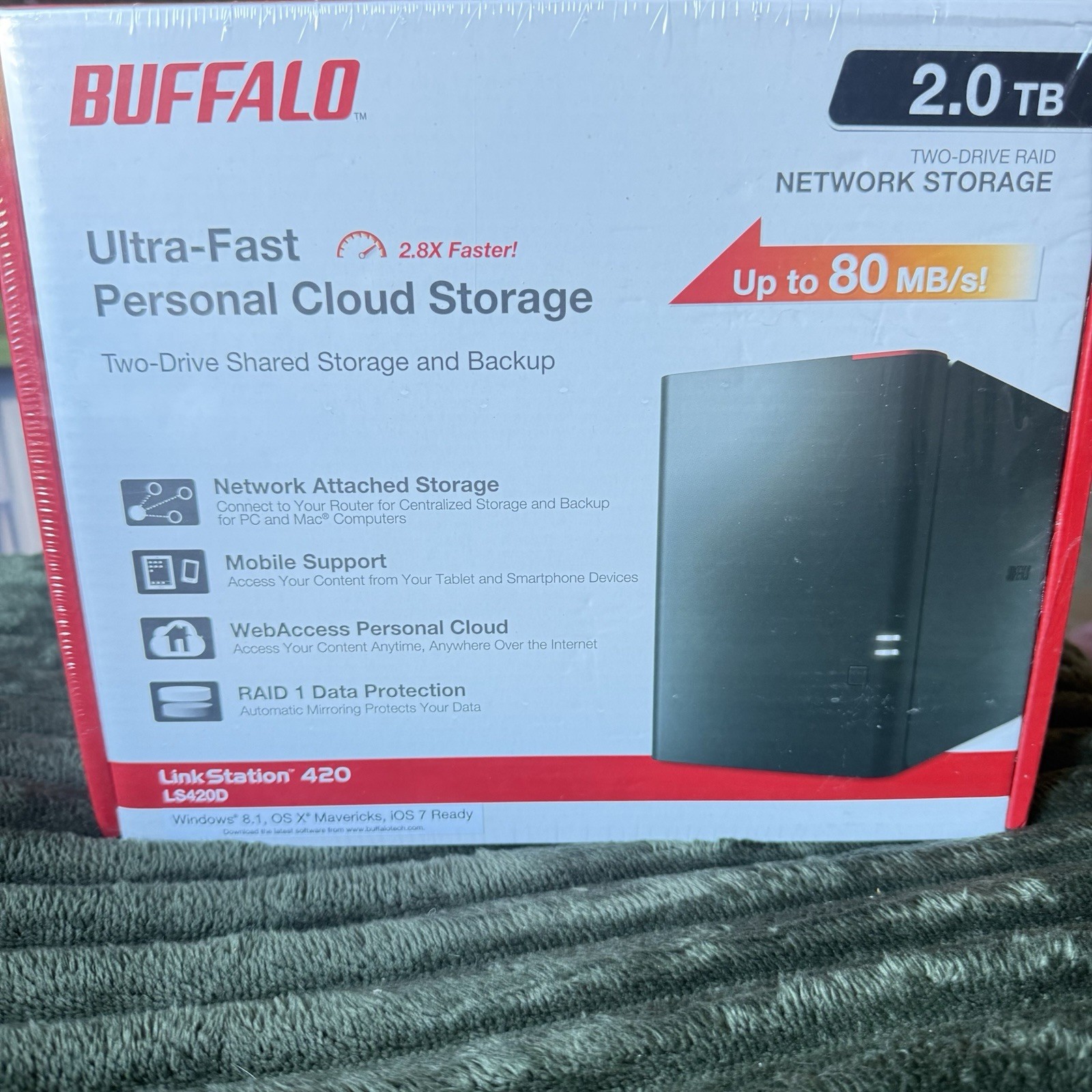 Buffalo LinkStation 420 LS420D 2TB 2-Bay NAS RAID 1 Gigabit Ethernet USB