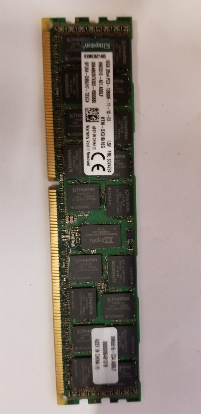 Kingston KTM-SX316/16G 16GB 2Rx4 PC3 12800R Memory Module