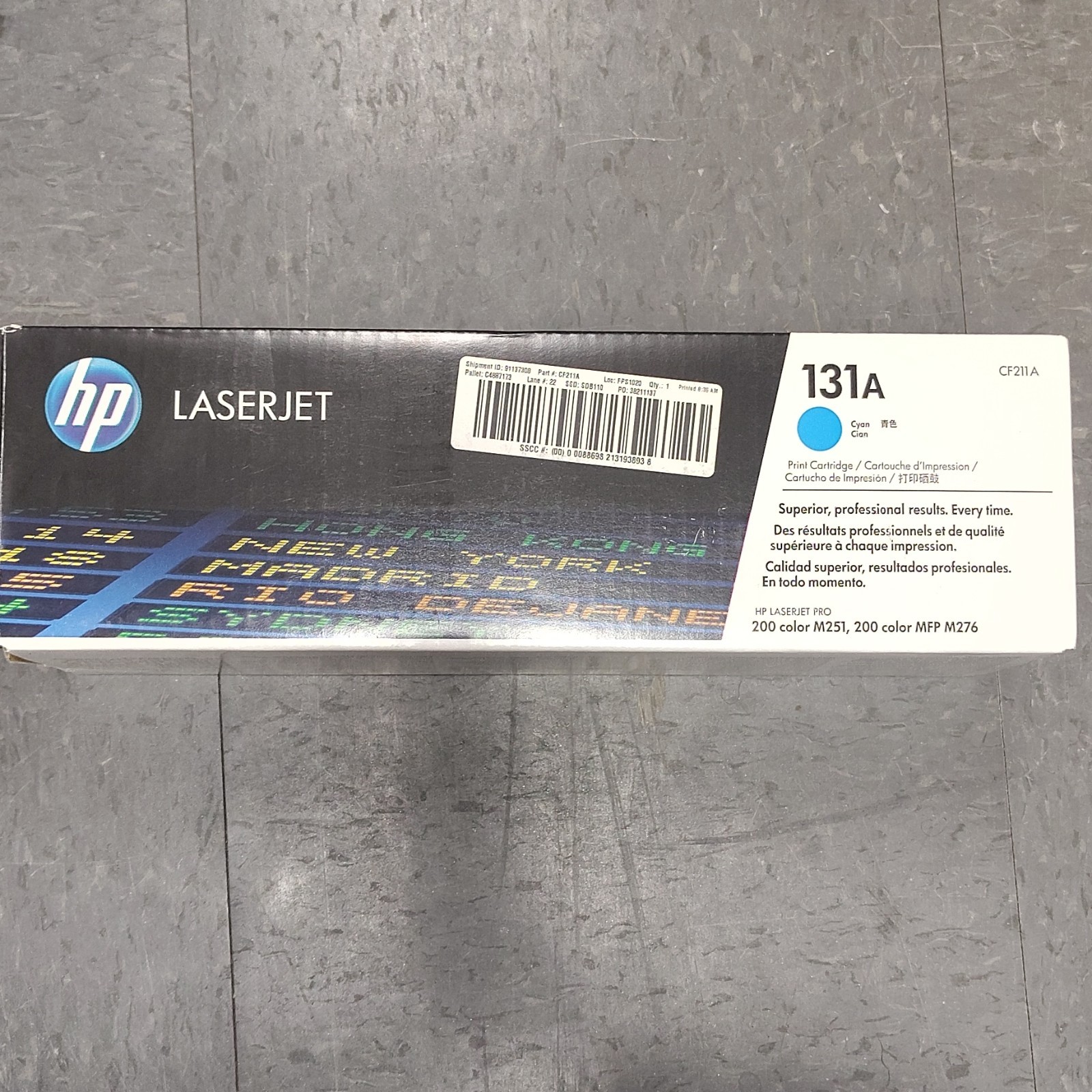 HP 131A CF211A Cyan Toner Cartridge 200 Color M251 Genuine New Open Box