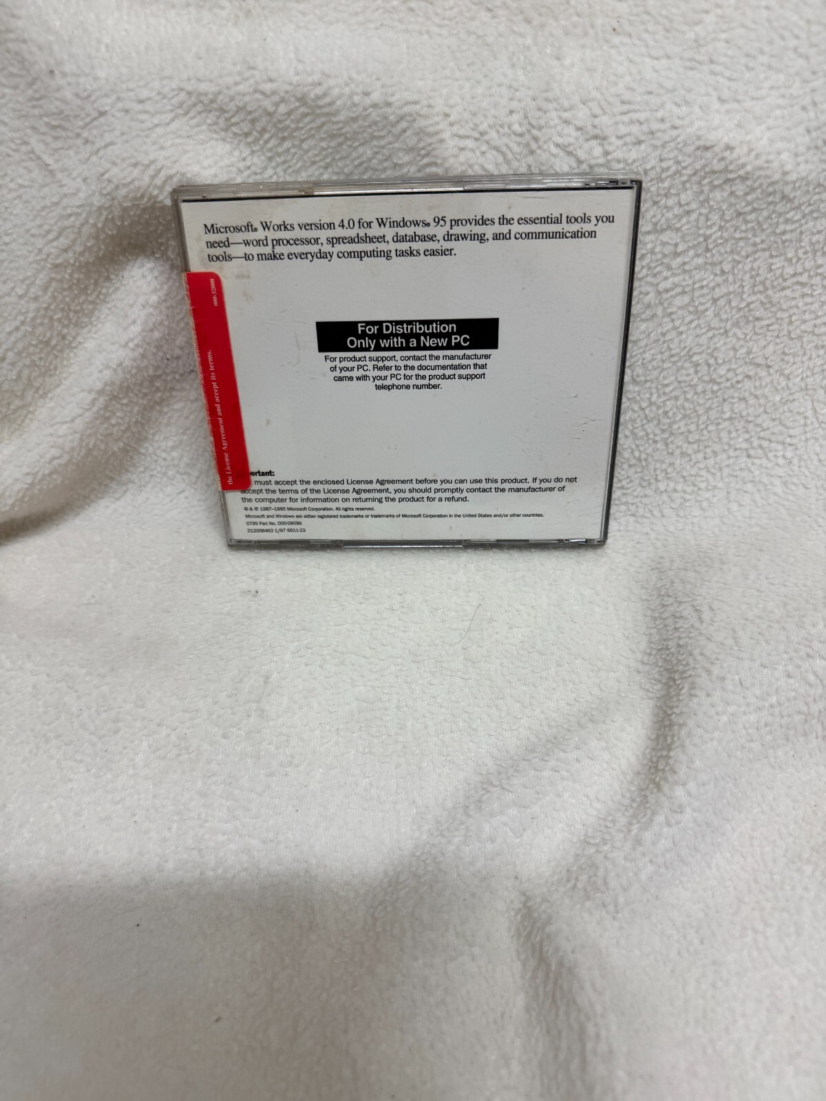Microsoft Works 4.0 for Windows 95 - USED CD WITH PRODUCT ID INCLUDED