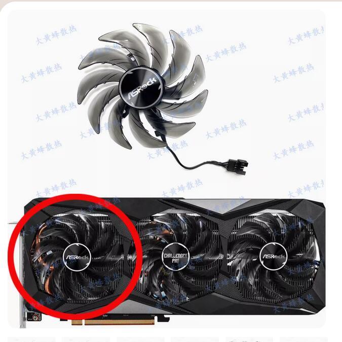 For ASROCK RX6600XT 6700XT 6750XT 6800 Challenger Fan FDC10H12S9-C Accessories