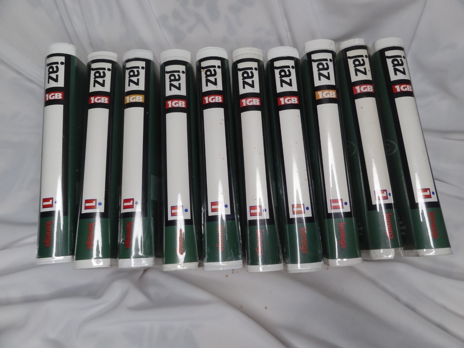 Set of 10 Iomega Jaz 1GB Disk-MAC/PC Format