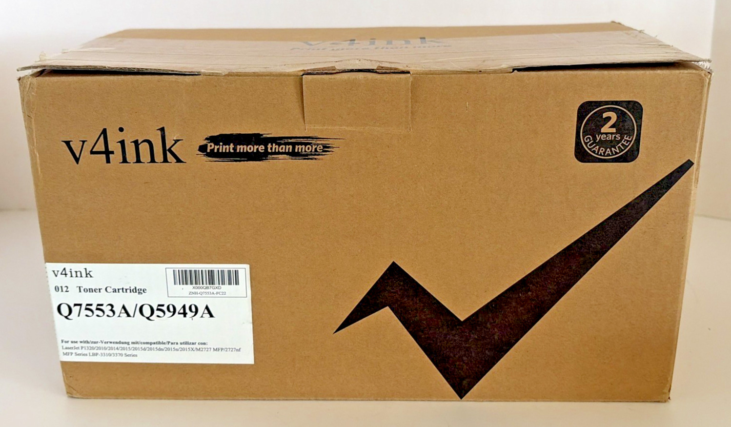 v4ink Compatible 2 Pack 49A 53A Toner Cartridge Replacement for HP Q5949A Q7553A