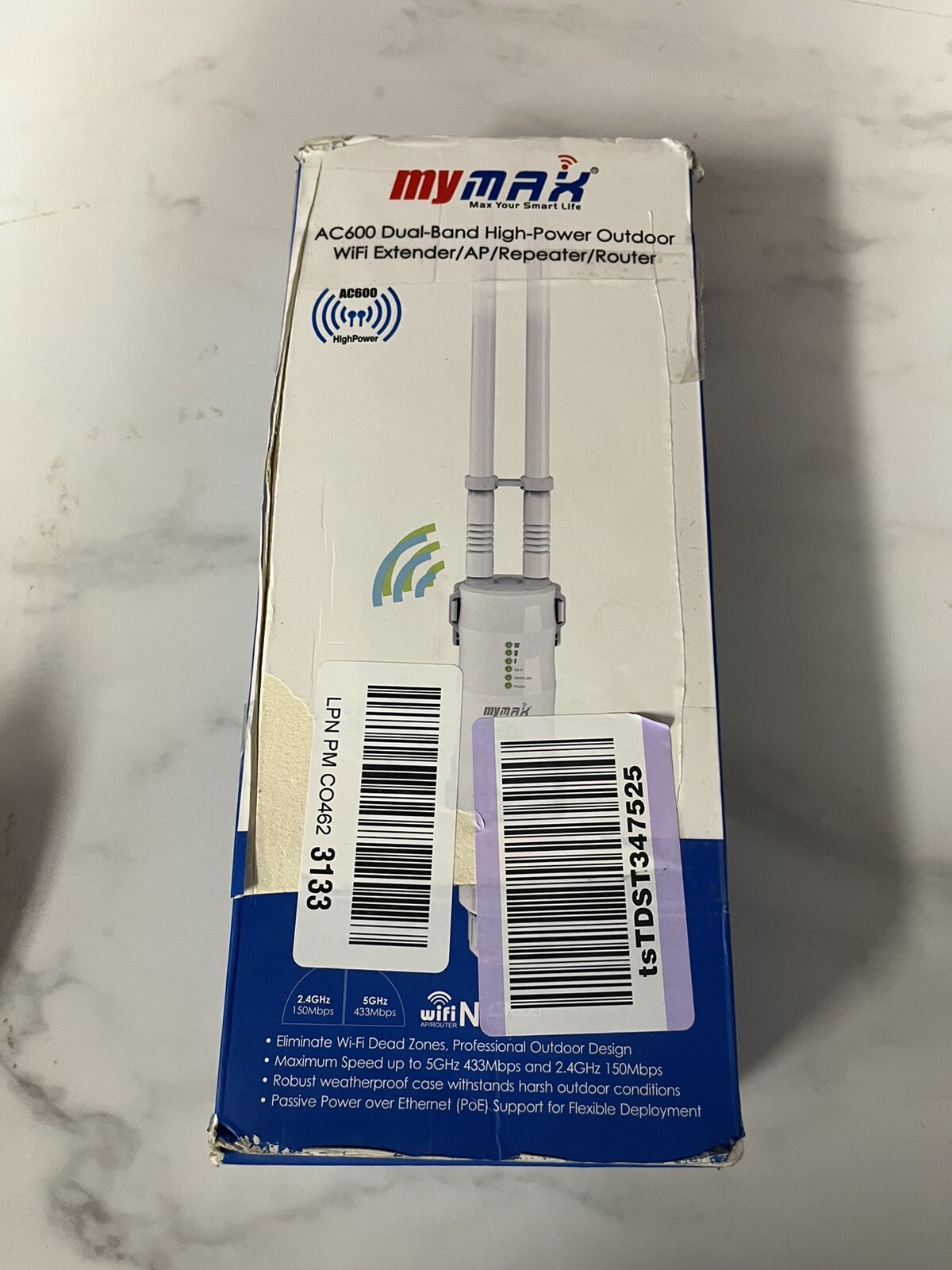 MYMAX Dual Band AC600 High Power Outdoor WIFI Range Extender/Repeater/Router