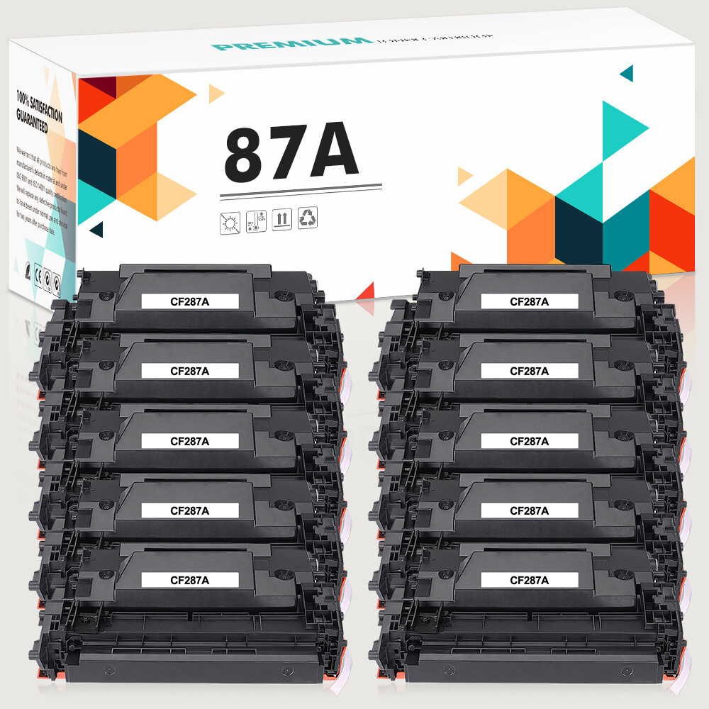 10PK BK CF287A 87A Toner fit for HP LaserJet Enterprise M506dn M506n M506x M527f