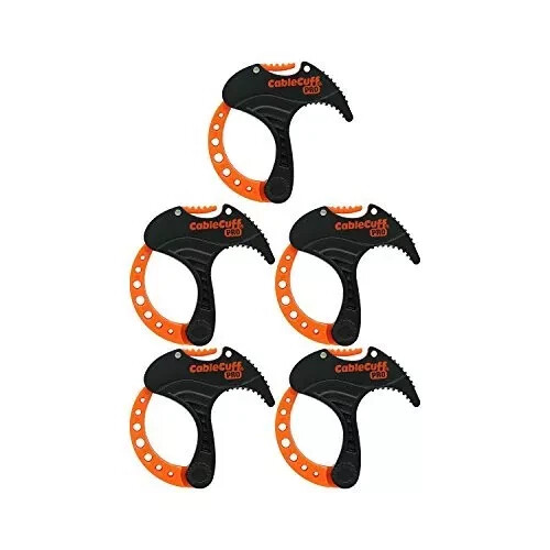 Pro 5 Pack 5x Small 1 Inch Diameter Adjustable Reusable Cable Tie Replacement