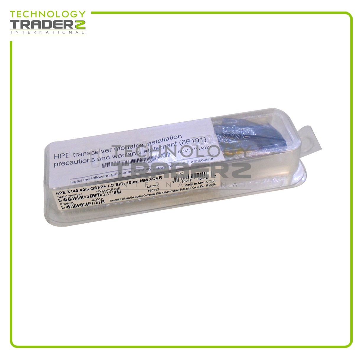 JL251A HPE X140 40G QSFP+ LC BiDi 100m Transceiver **New Sealed**