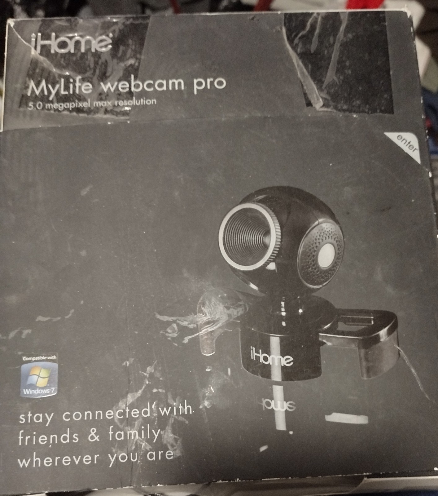 iHome MyLife Webcam Pro 5.0 Megapixel Max Resolution IH-W350DB - Black - NEW