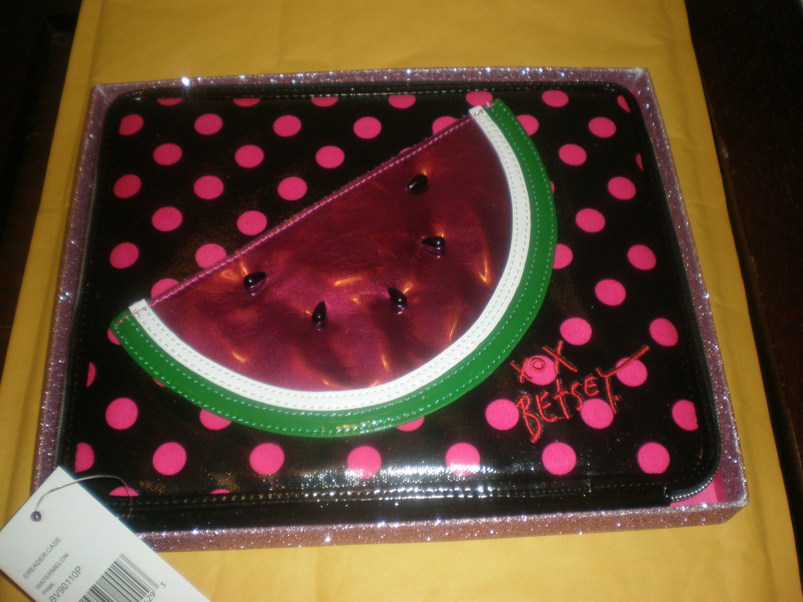 Betsey Johnson Betseyville " Watermelon " E-Reader Case New With Tag