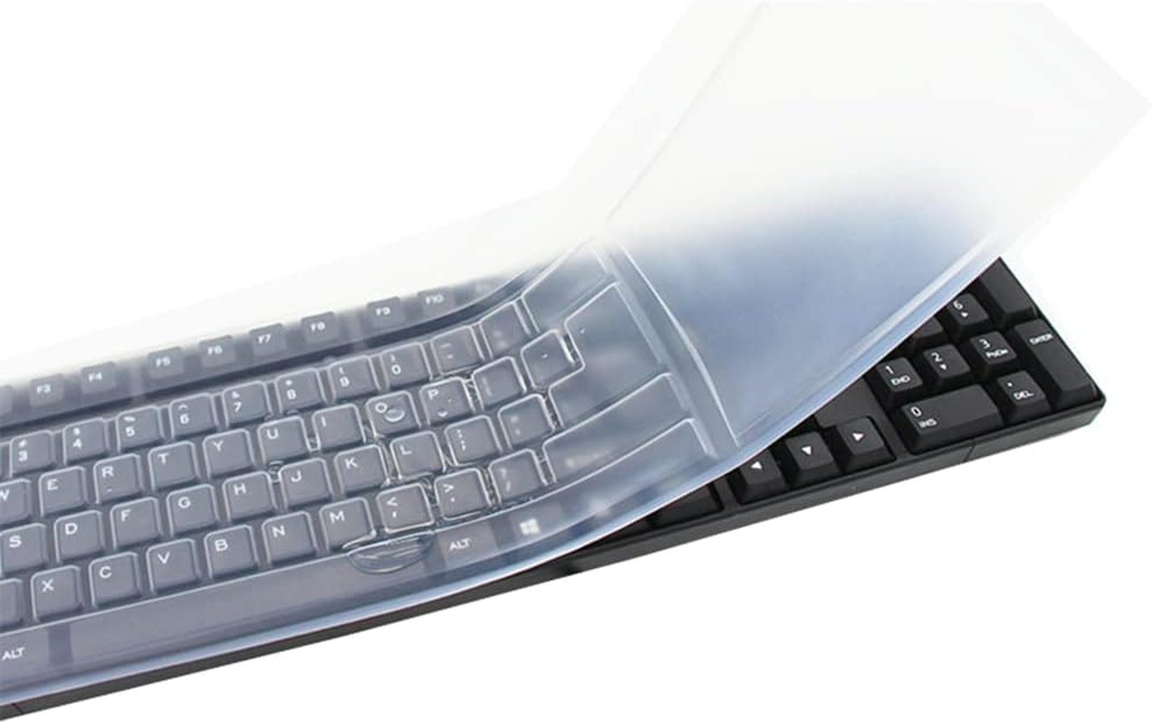 Clear Silicone Keyboard Cover Skin 104 107 Key Desktop PC Computer Keyboard