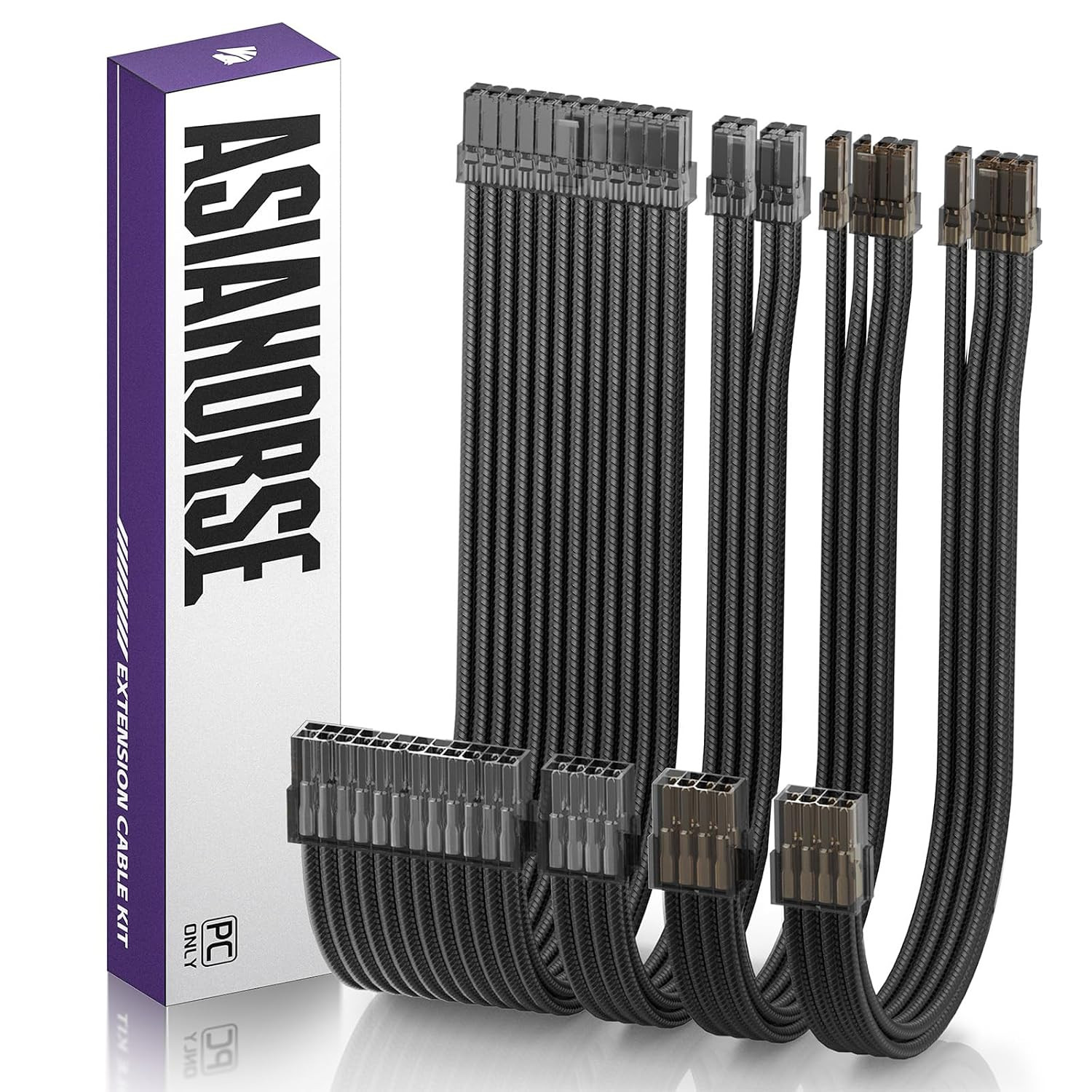 16AWG PSU Cable Extension Kit, Sleeved Custom Mod GPU PC Audio Video