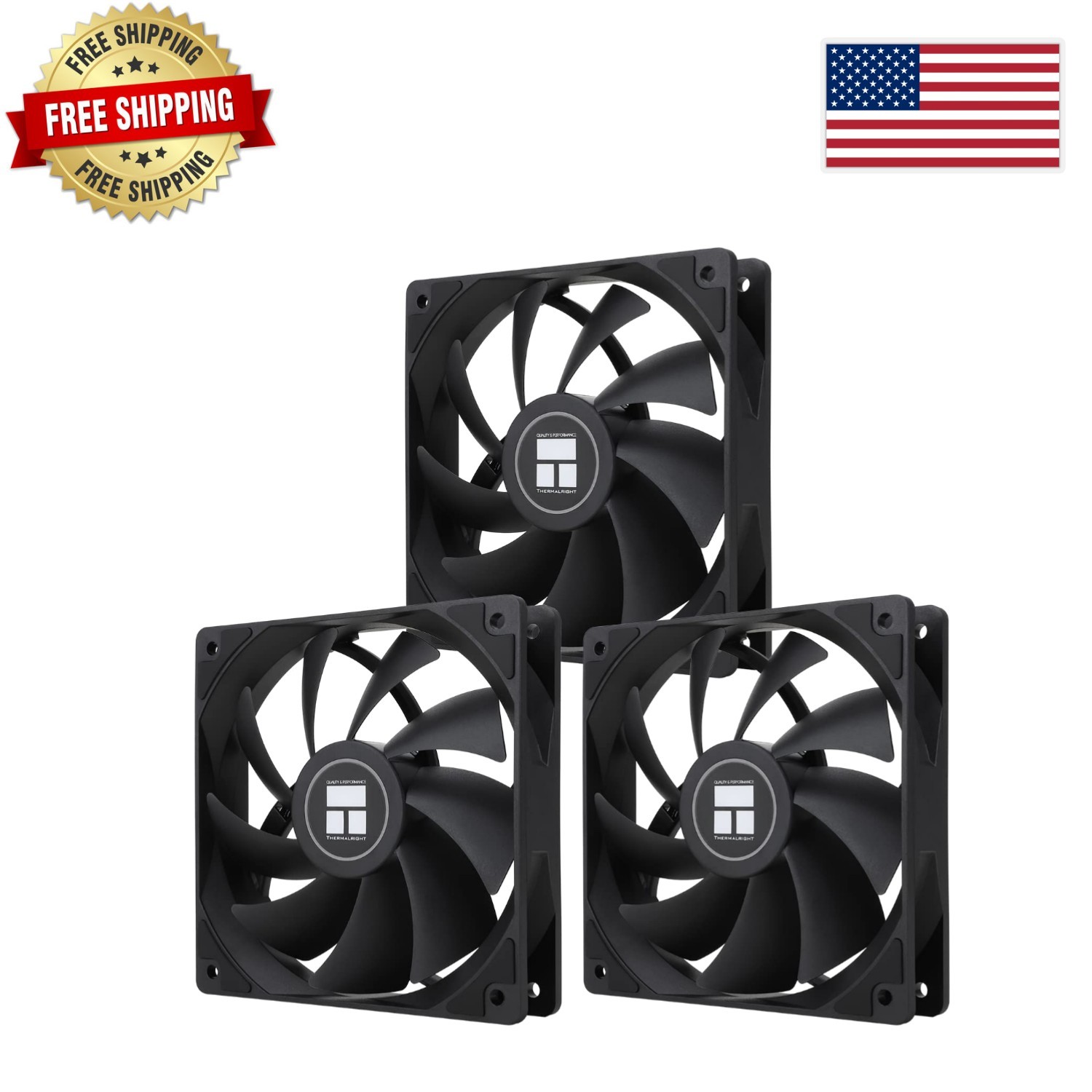 120mm TL-C12C-S X3 ARGB Case Cooling Fan - Ultra Quiet & High Airflow, 3 Pack