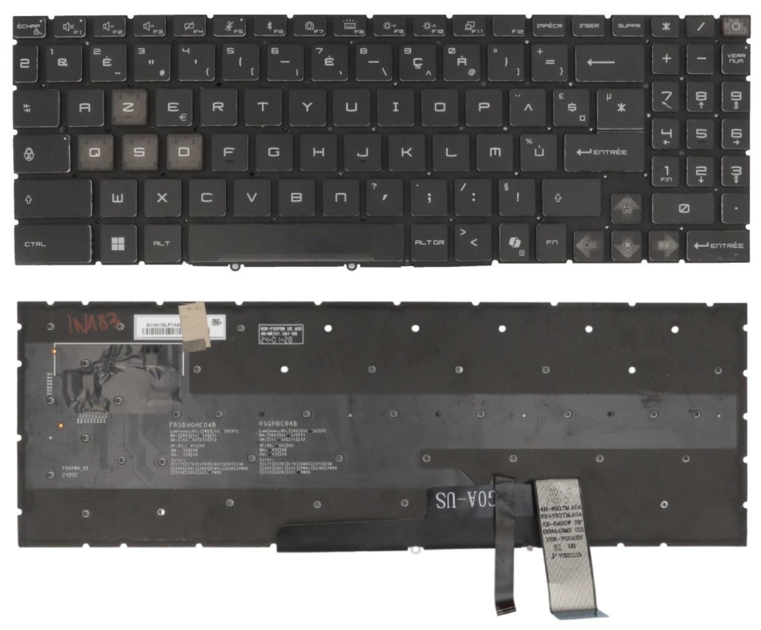 Original French Keyboard MSI Sword 17 HX B13VEKG B13VFKG B13VGKG 16 HX B13V RGB