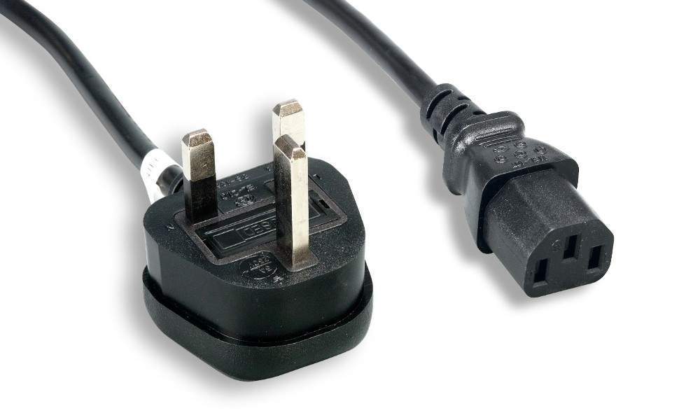 UK England Power Cord IEC-60320-C13 To BS1363 With Fuse 6FT