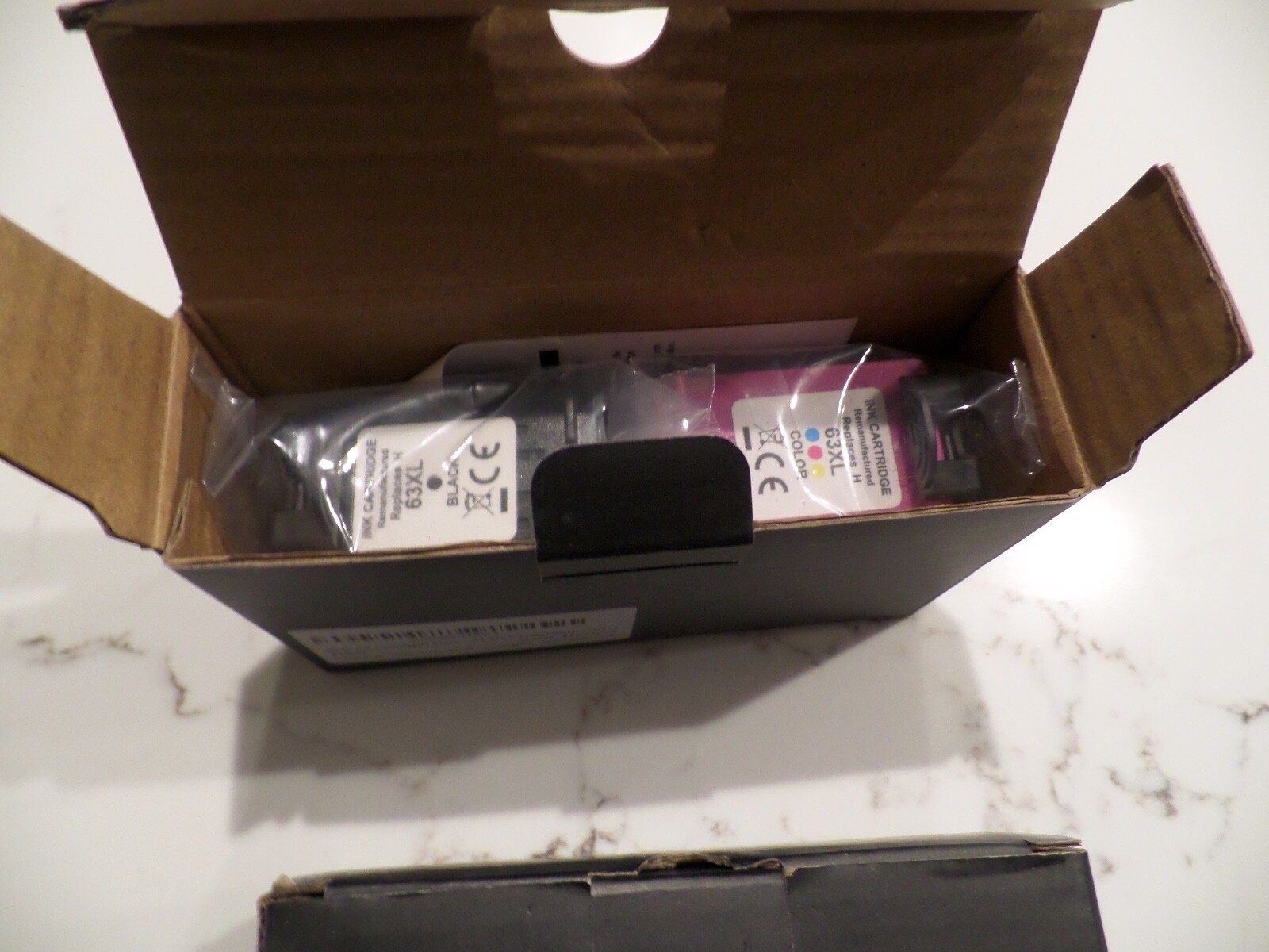 BRAND NEW SEALED 63XL Black Ink Cartridge For HP 2pk ( ONE BLACK & ONE COLOR )
