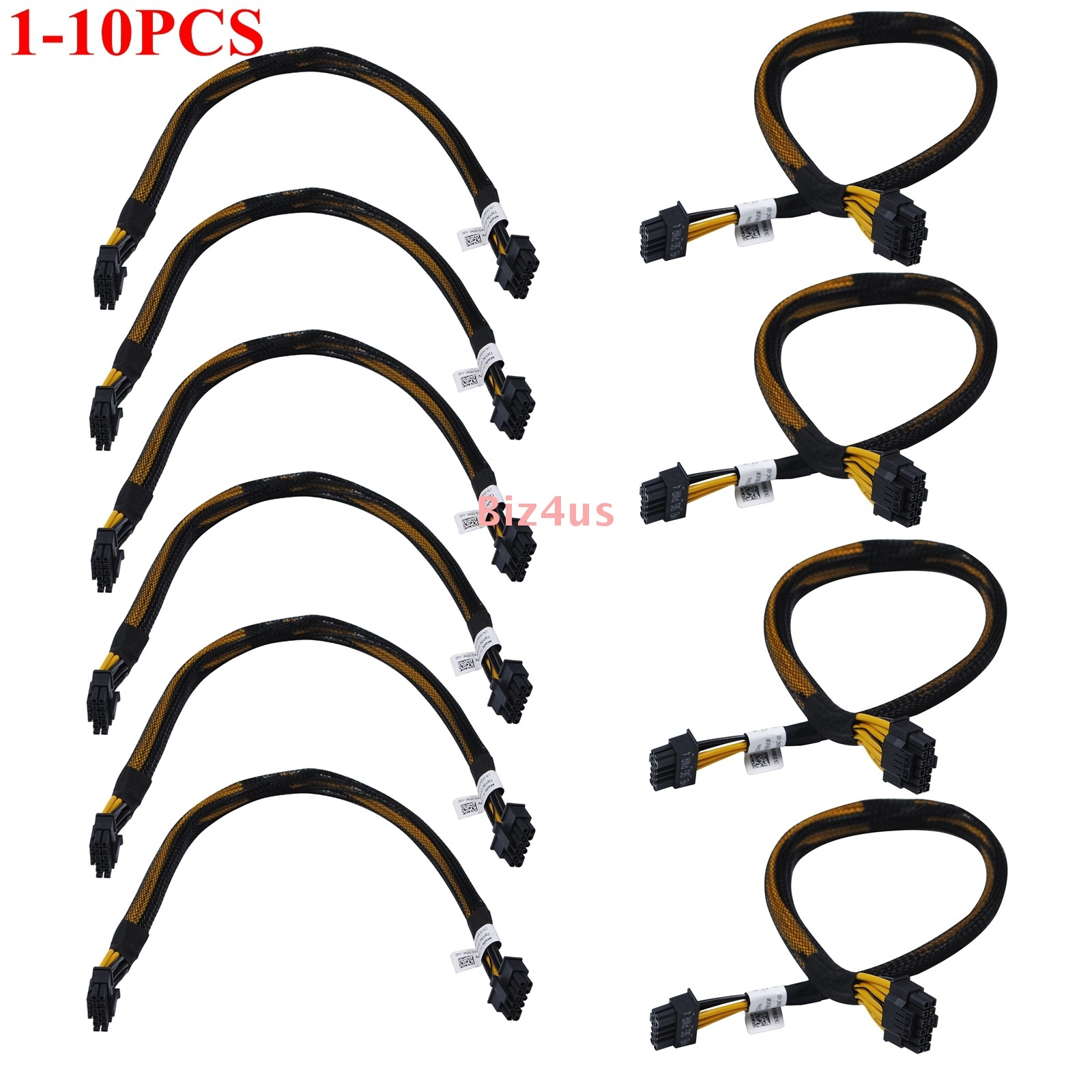 Lot For Dell PowerEdge R750 R7525 12 Pin to 16 Pin 16" GPU Power Cable F8NXW US