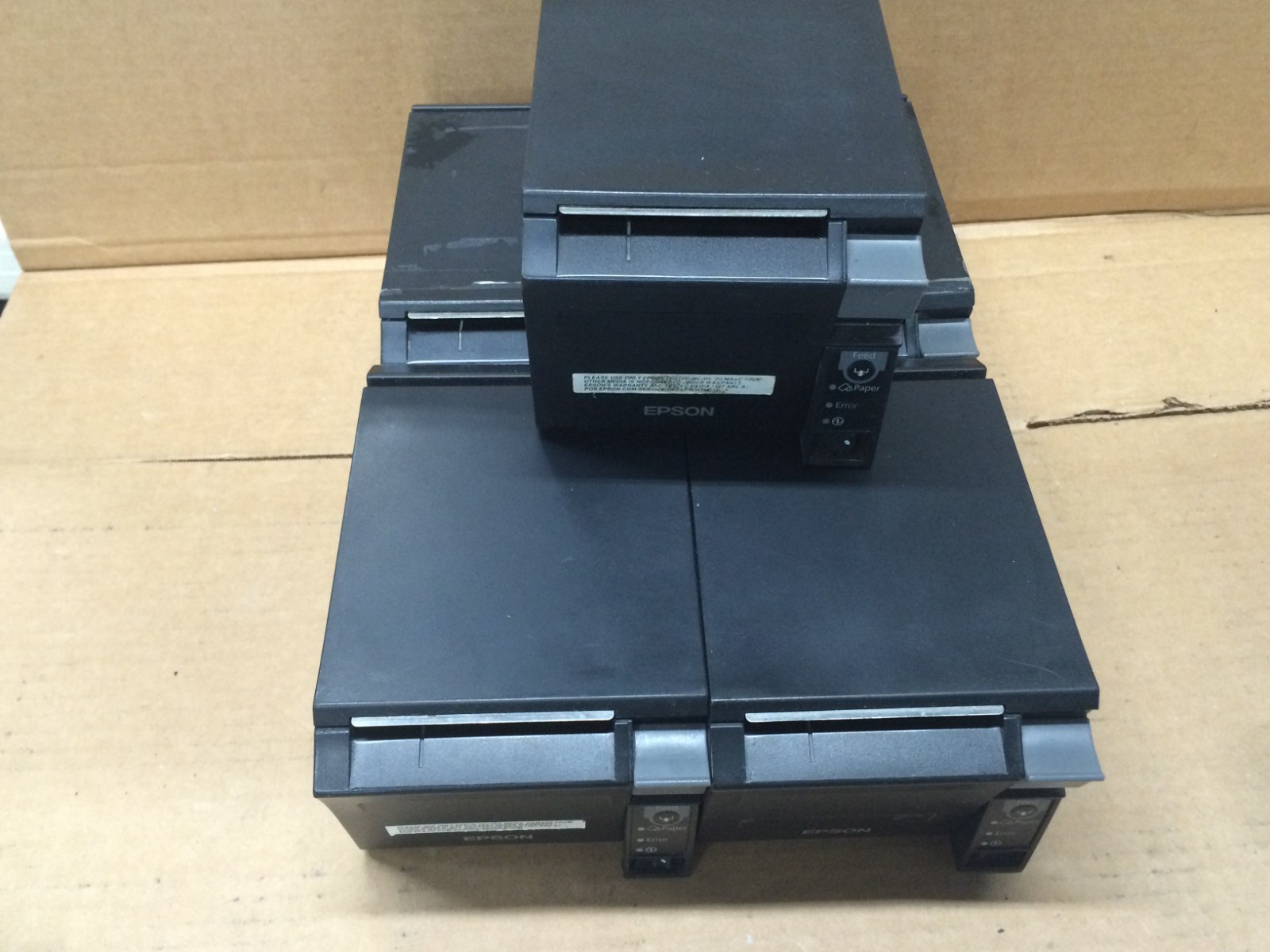 Lot of 5 Epson POS Receipt Thermal Printers TM-T70II M296A Tested