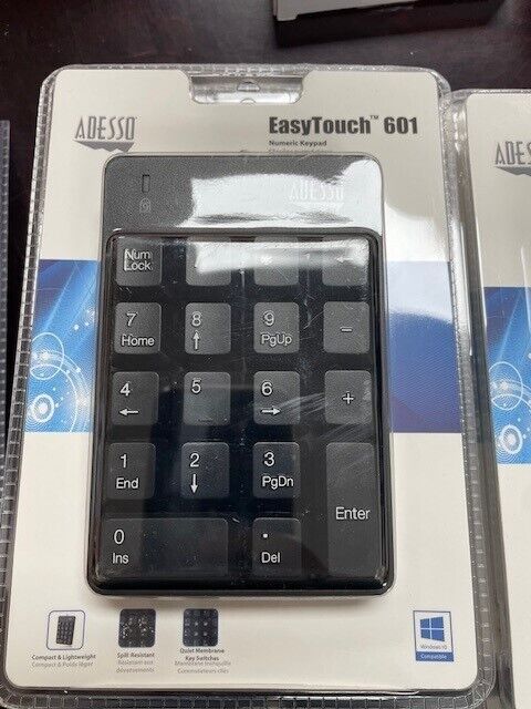 New Adesso 601 Easy Touch USB Numeric Keypad